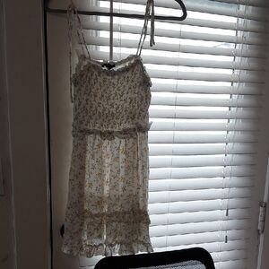 Forever 21 White and Yellow Floral Dress